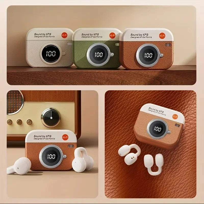 Q86 TWS Wireless Earphone Bluetooth Headphones Sport Stereo Fone Bluetooth Earbuds for Xiaomi Huawei iPhone Retro Camera Style