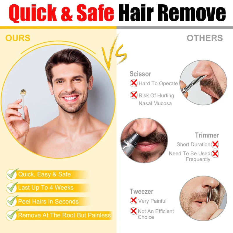 100PCS Nose Wax Sticks Kit Portable Easy Quick Wax Bean Cleaning Wax Kit Painless Nasal Wax Cleaning Tools Set For Hair Removal