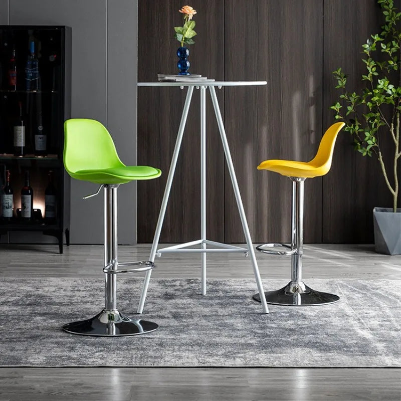 Velvet Padded Home High Kitchen Bar Benches Counter Stools Chair Island Dining Table Chair Banks Backrest Modern Barstools
