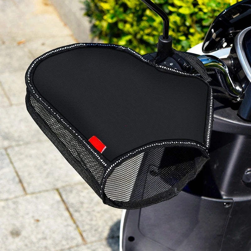 1pair Summer Motorcycle Handlebar Muffs Sun Protection Gloves Breathable Waterproof Oxford Cloth Mesh Riding Gloves
