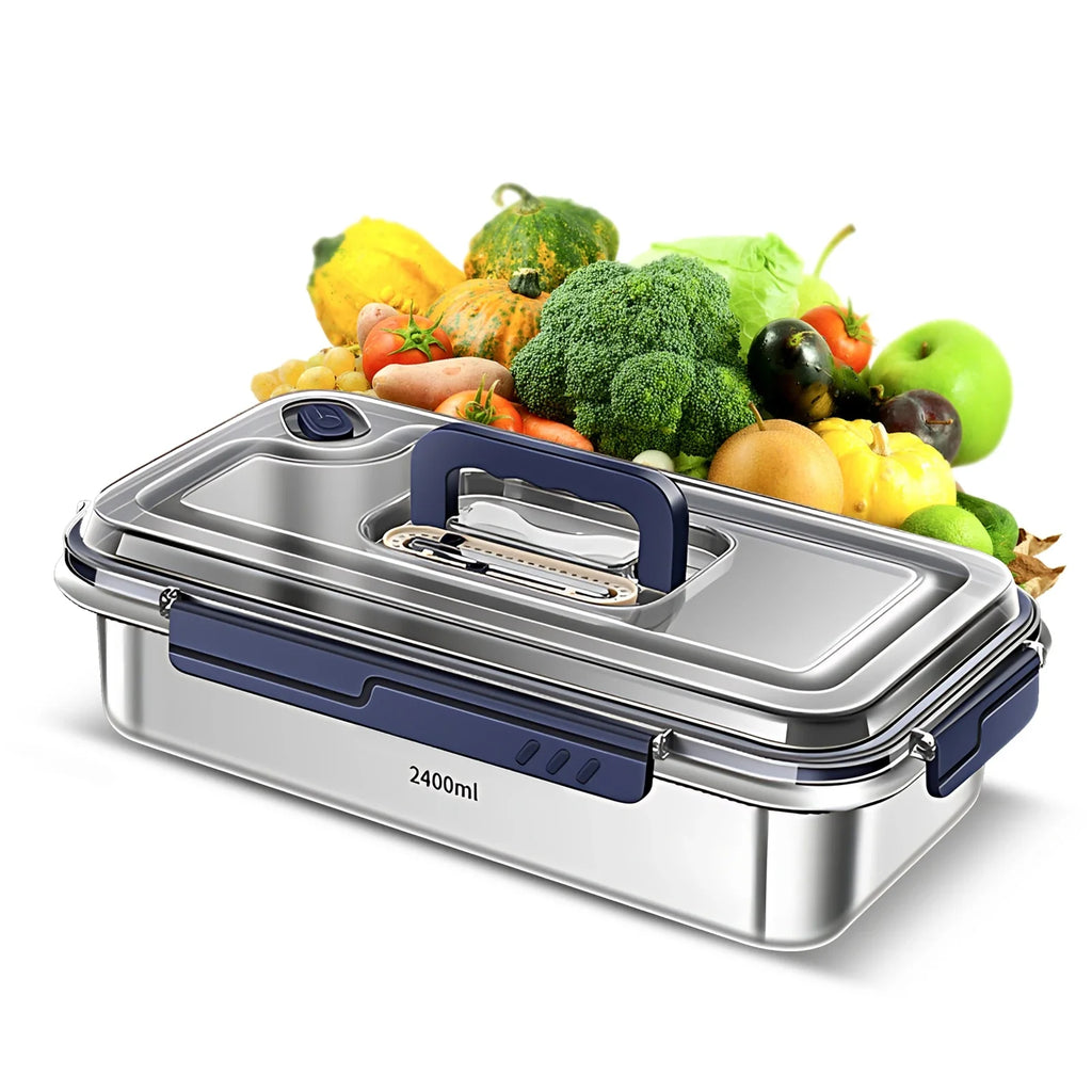 Food Storage Container with Lids Airtight 304 Stainless Steel Large Capacity Leakproof Kitchen Storage Container with Date