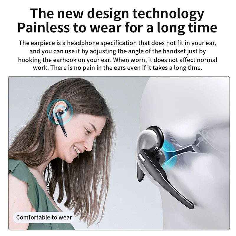 Wireless Bluetooth Headphones With Microphon Earphone ENC Noise Cancelling Handsfree Talking Headset Driving Auriculares Busines