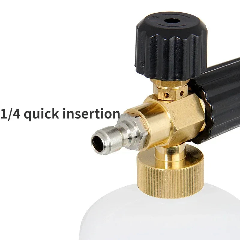Car Cleaning Foam Gun 1/4 Quick Connector Adjustable 1L High Pressure Soap Foamer Foam Lance Car Washer