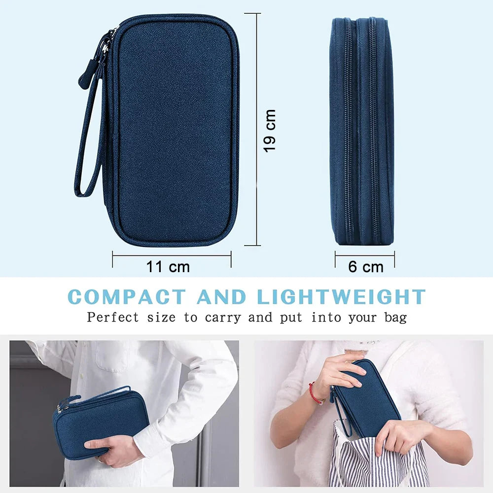 Electronics Wire-winding Storage Bag Waterproof Carrying Accessories Pouch Travel Bag Universal Cable Organizer Electronics Bag