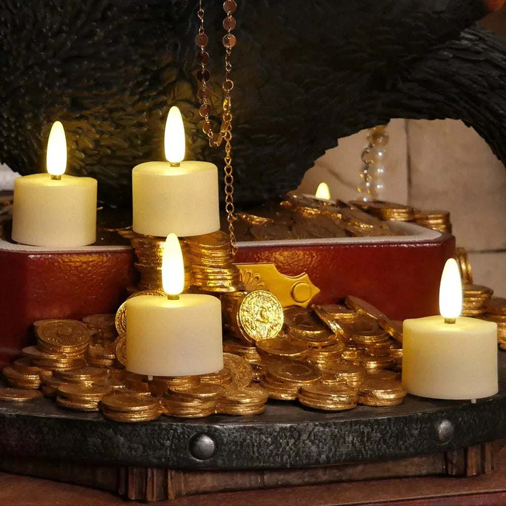 Rechargeable Flameless Candles Flickering LED Tea Light Candles Battery Operated Electronic Candle Lamp for Home Decor gift