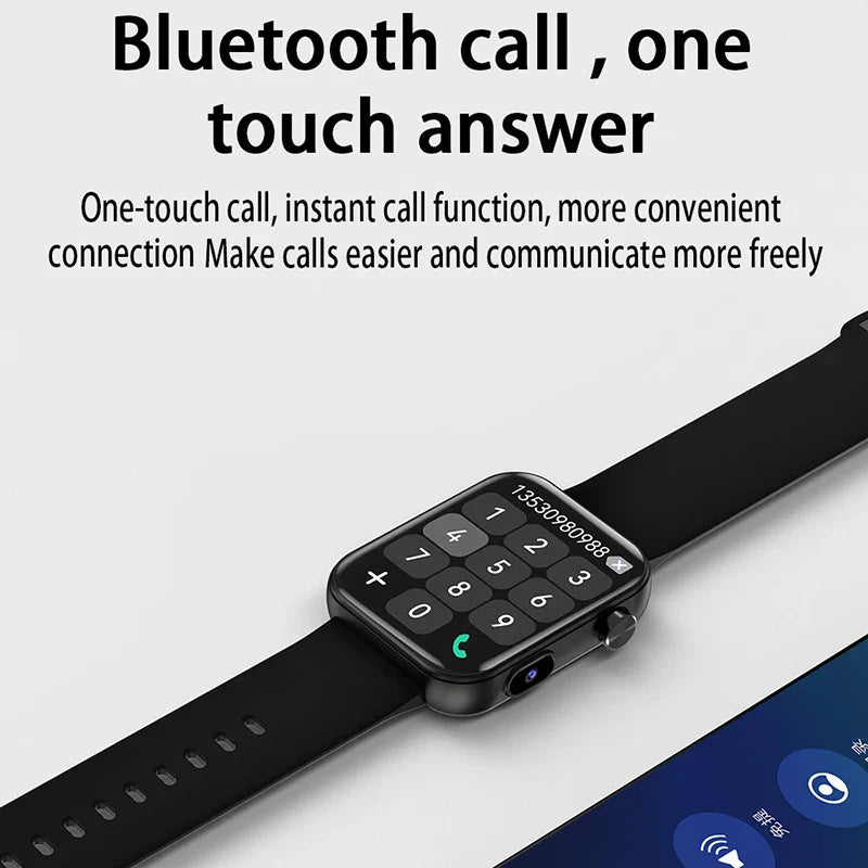 2025New Smart Watch Women Men sound recording Camera Take Photo Record Video Watches Sports Waterproof Bluetooth Call Smartwatch
