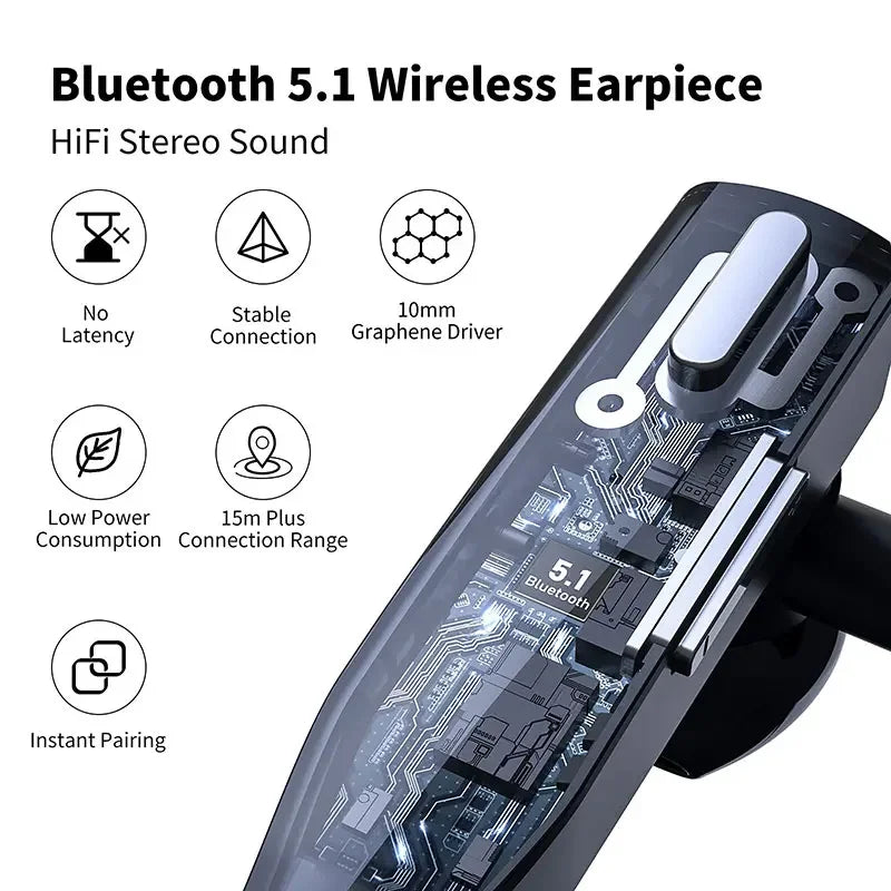 Wireless Bluetooth Headphones With Microphon Earphone ENC Noise Cancelling Handsfree Talking Headset Driving Auriculares Busines