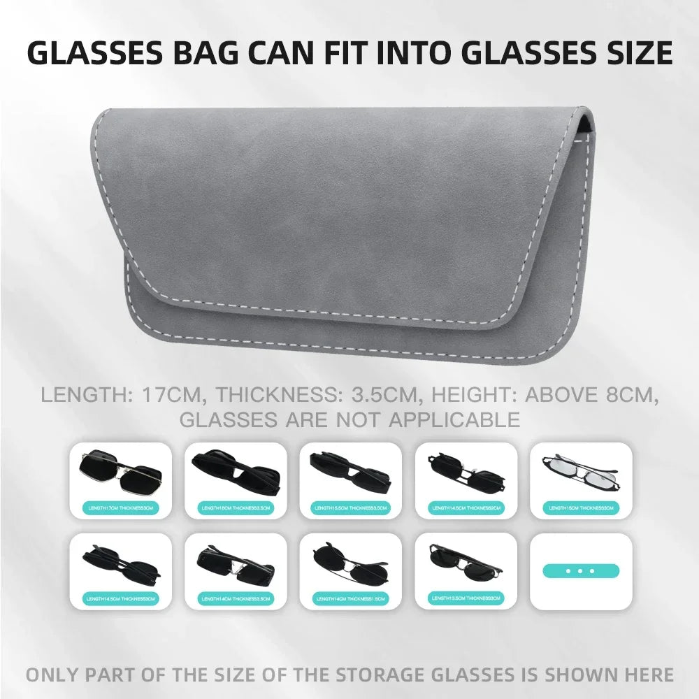 Car Glasses Holder Clip Accesorios Para Vehículos Internal Interior Decoration Case Cover Eyeglass Organizer Sun Glasses Storage