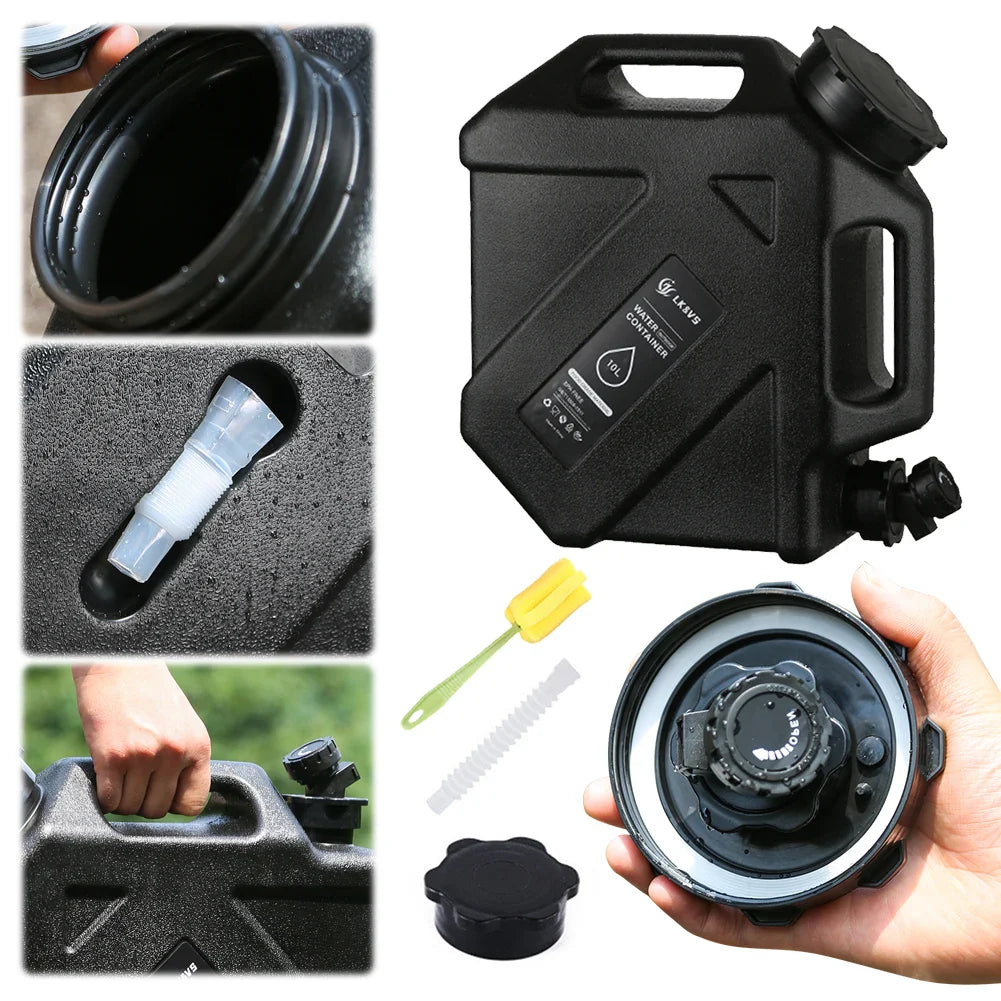 12L/10L Portable Camping Water Jug with Faucet Water Tank for Car Drinking Carrier Camping Large Capacity Water Storage Bucket