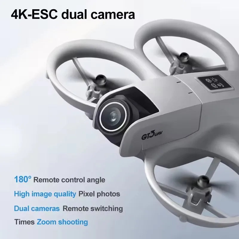 New Drones GT3 GPS 8K Professional HD 180° Dual Cameras 5G WIFI Brushless Motors Obstacle Avoidance FPV Foldable Quadcopter Toys
