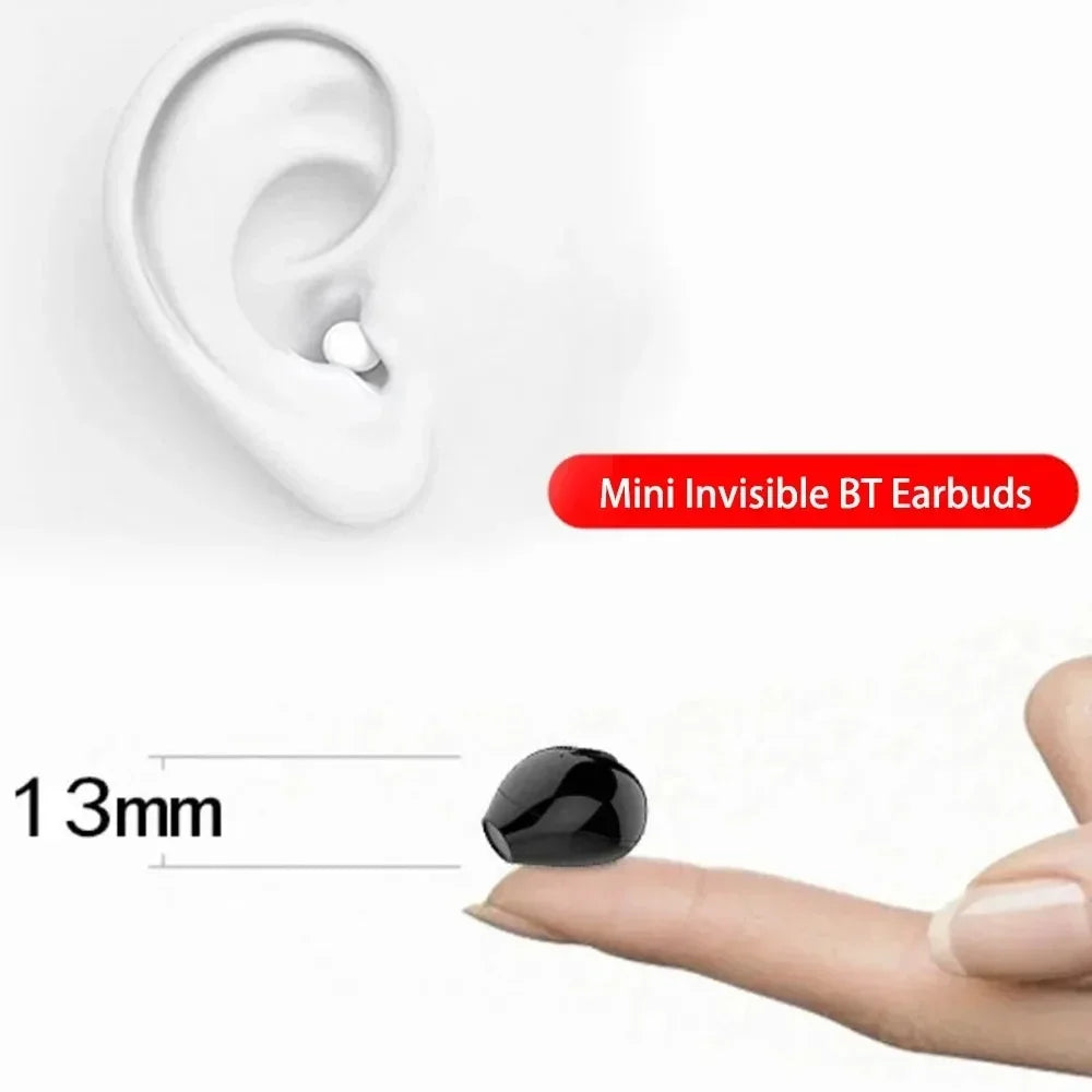 Mini Sleep Wireless Bluetooth Headphones TWS Headsets With Mic Stereo Sport In-ear EarphoneLong Standby HD Call Earbuds Game