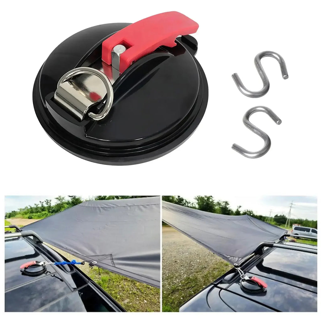 Suction Cup Anchor with Securing S Hook Awning Tents Car Tensioner Amagi