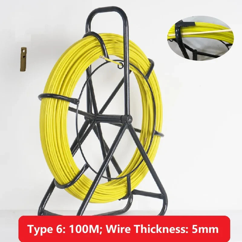 4/5/7mm Wire Cable Running Puller Rod Set Cable Pulling Tool with Stand for Electrical Wiring Construction Wire Threader