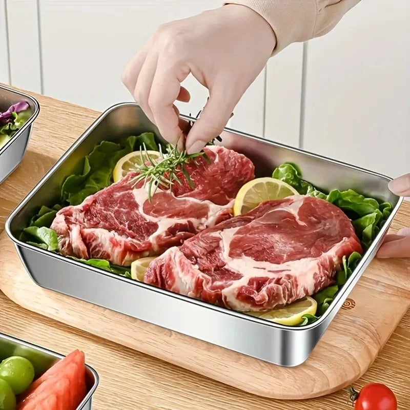 2026 5pcs Stainless Steel Food Storage Set - Leak - Proof Lids Durable & Easy  Sandwiches Fruits - Great for Home Parties