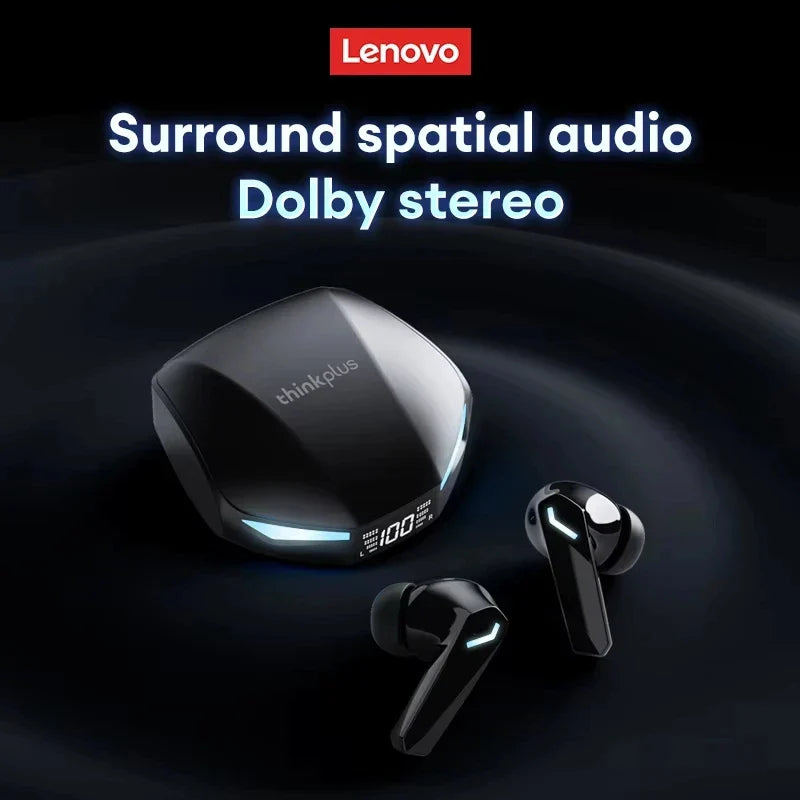 Lenovo XT53 Wireless Upgrade Bluetooth 5.4 Earphones Ultra Long Endurance Low Latency Gaming Headset LED Digital Display Earbuds