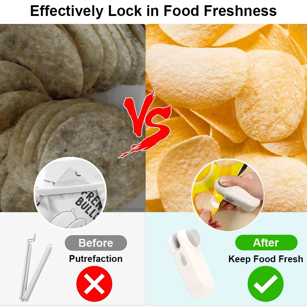 Mini Heat Sealer Plastic Bags Heat Sealing Machine Food Storage Packaging Bag Sealer Portable Handheld Plastic Bag Heat Sealer