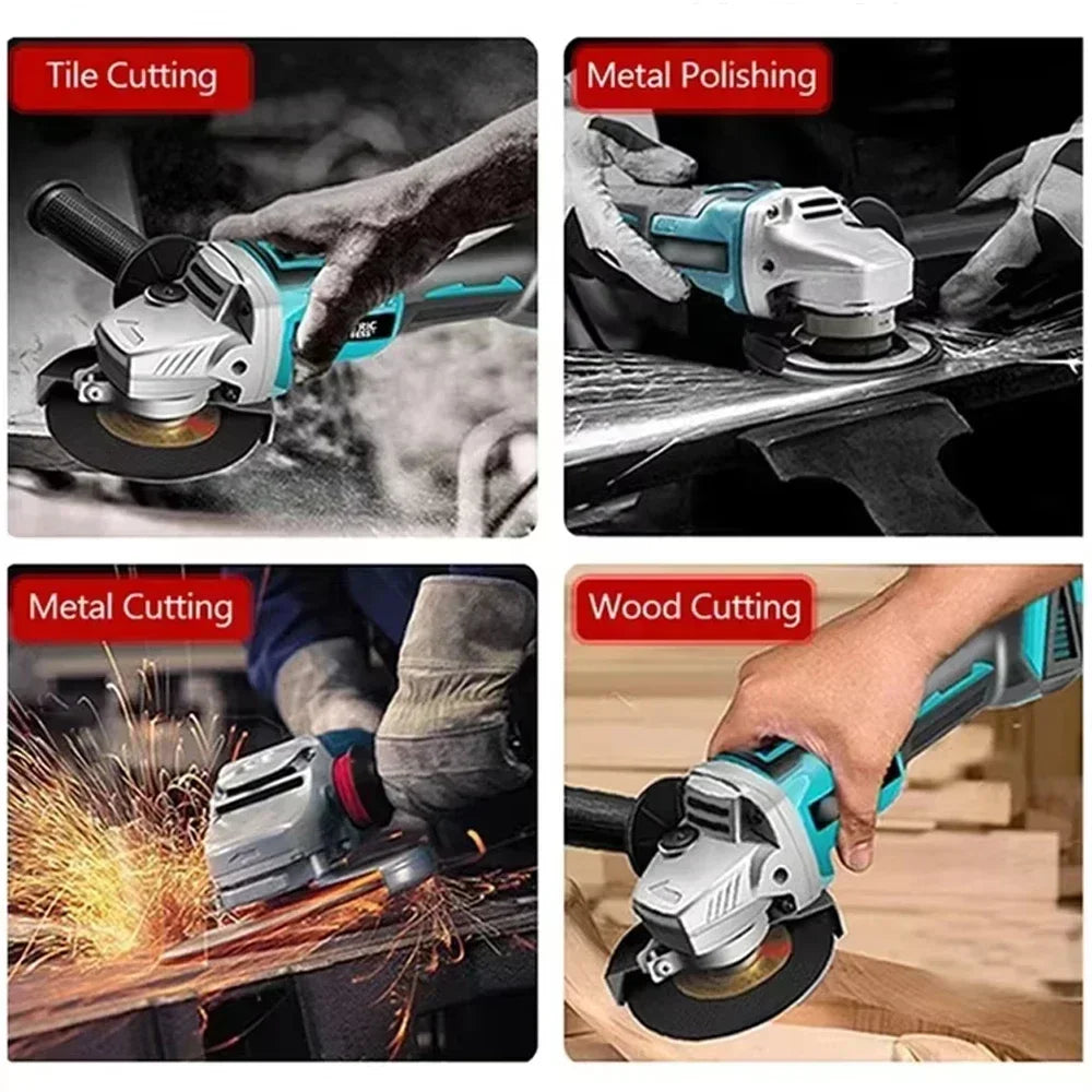 2025 Makita 18V 125mm DGA404 Brushless Lithium Electric Angle Grinder Rechargeable Cutting Machine High Power Polishing Machine