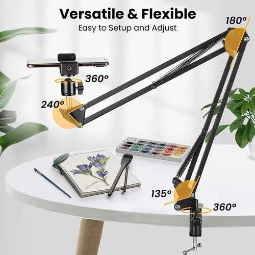 2025 NEW Flexible Arm Tripod For Phone Stand Table Folded Anchor 360° Rotation Online Desktop Laptop Video Live Shot Photography