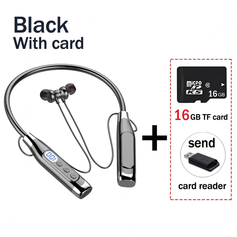 Wireless Headphones Neckband Bluetooth Earphone With Microphone  Long Battery Auriculares High Quality Headset Sport For TF Card