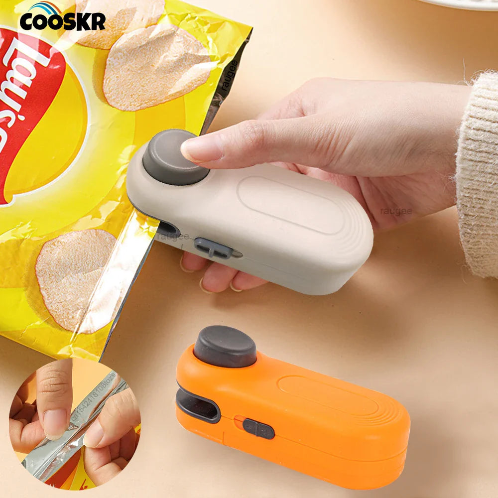 Mini Heat Sealer Plastic Bags Heat Sealing Machine Food Storage Packaging Bag Sealer Portable Handheld Plastic Bag Heat Sealer