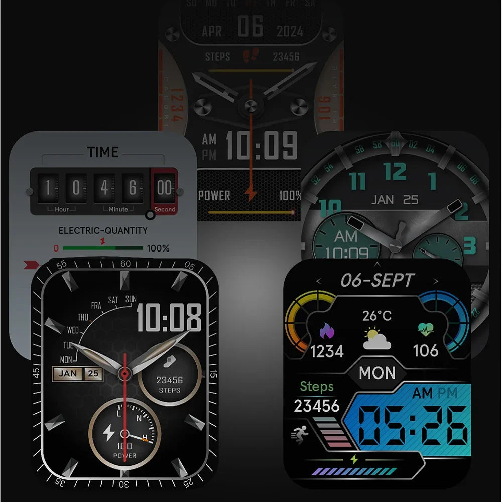 Electronic Smart Watch BT Call Heart Rate Monitor Smartwatch Fitness Tracker Waterproof Sport Watches for Man Woman Android 2026