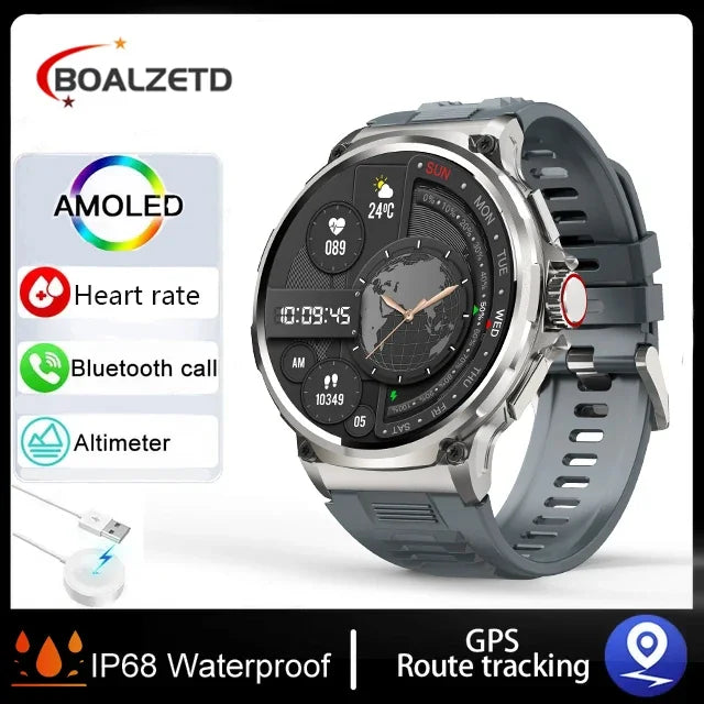 New 710 Mah Big Battery 1.85Inch Ultra HD Display Men smartwatch GPS Sport Track HD Bluetooth Call Smart Watch for IOS Android