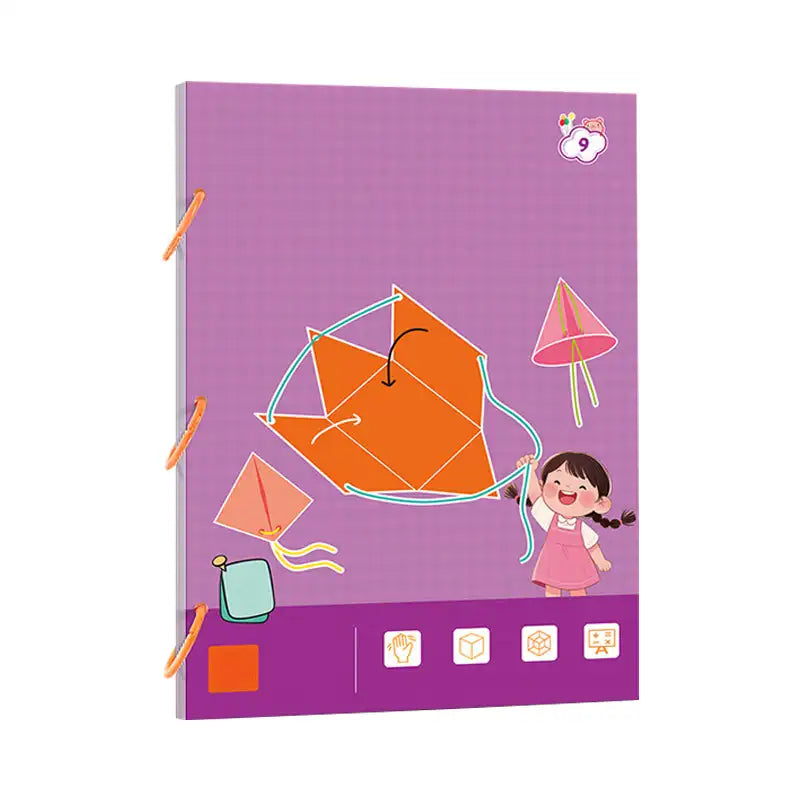 Pull String 3D Geometry Learning Book Stereoscopic Geometric Model Primary School Mathematics Teaching Game For Children Fun DIY