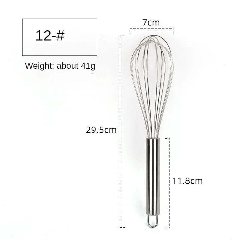 6/8/10/12inch Stainless Steel Egg Stirring Balloon Whisk Manual Egg Beater Mixer Kitchen Baking Utensil Cream Butter Whisk