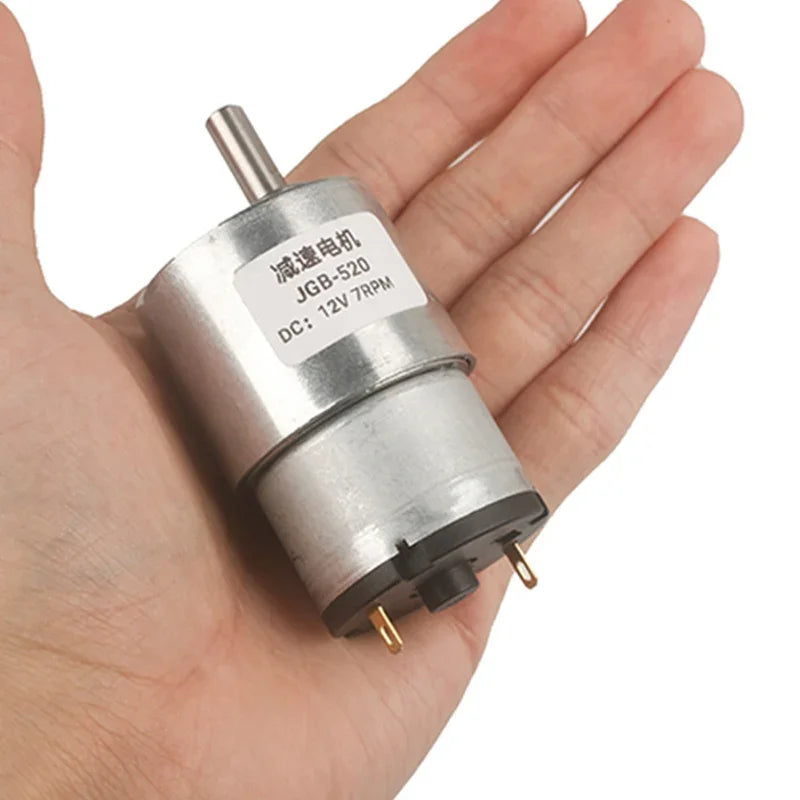 DC Gear Motor 6V/12V/24V 7RPM to 960RPM Reversible High Torque Gear Box JGB37-520 Electric Reduction Geared Motor