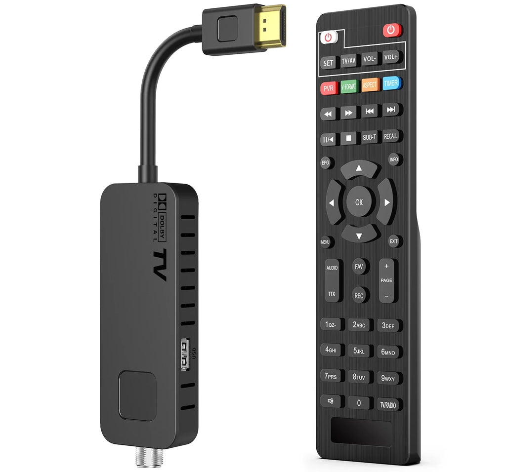 DVB-T2 for Europe,Thailand Mini TV Tuner Full HD 1080P TV Receiver Stick USB2.0 Media Player and PVR Recorder 2-in-1 TV Control