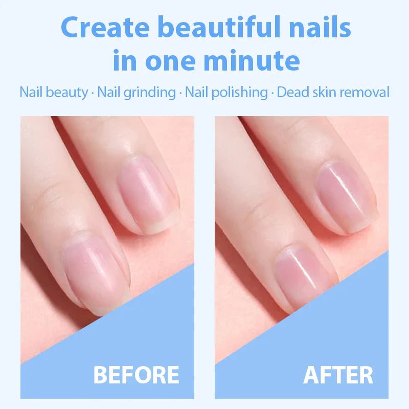 Electric Nail Grinder Nail Polishing Machine with Light Portable Mini Electric Manicure Pen for Gel Removing Polishing Dead Care