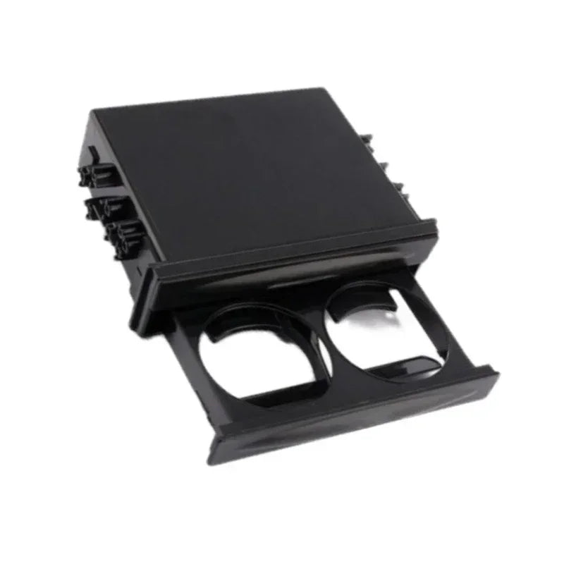 Universal Car Double Radio Pocket Kit Drink Cup + Box Layer Double Drawer Box Multi-purpose Storage Box Holder