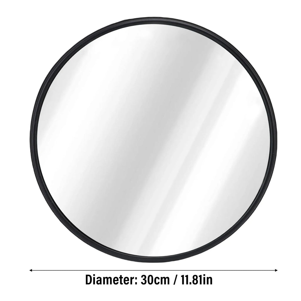 Curved Security Mirror Sturdy Backing Indoor Round Convex Mirror with Wall Mount Bracket for Garage Store Warehouse Parking Lot