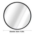 Curved Security Mirror Sturdy Backing Indoor Round Convex Mirror with Wall Mount Bracket for Garage Store Warehouse Parking Lot