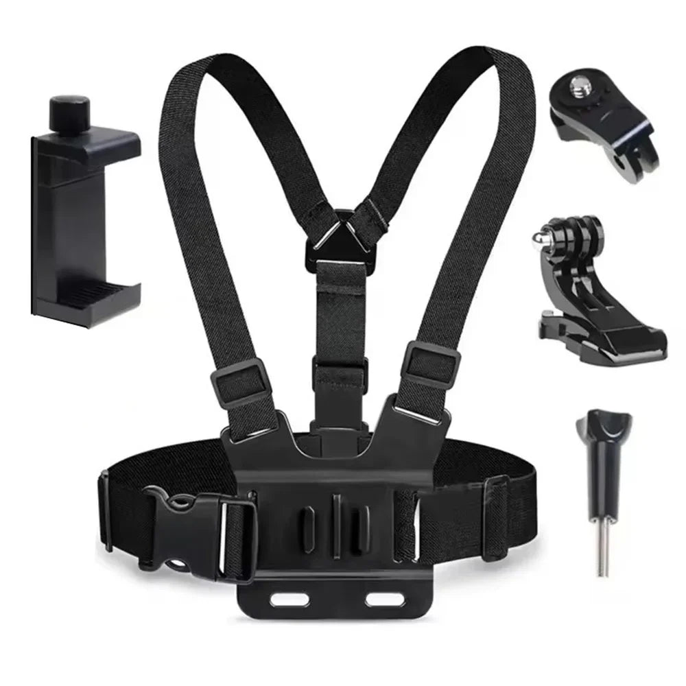360° Rotate Climbing Cycling Phone Stand Bike Motorcycle GPS Live First-Person-View Camera/Mobile Phone Holder With Chest Strap