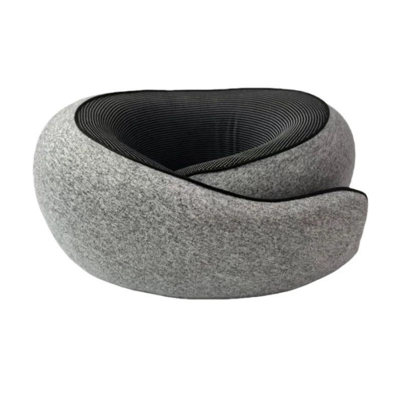 Portable U-shaped Travel Pillow 100% Memory Foam Snail Pillow Travel Neck Support Neck Pillow Adjustable Soft Noon Break Pillows