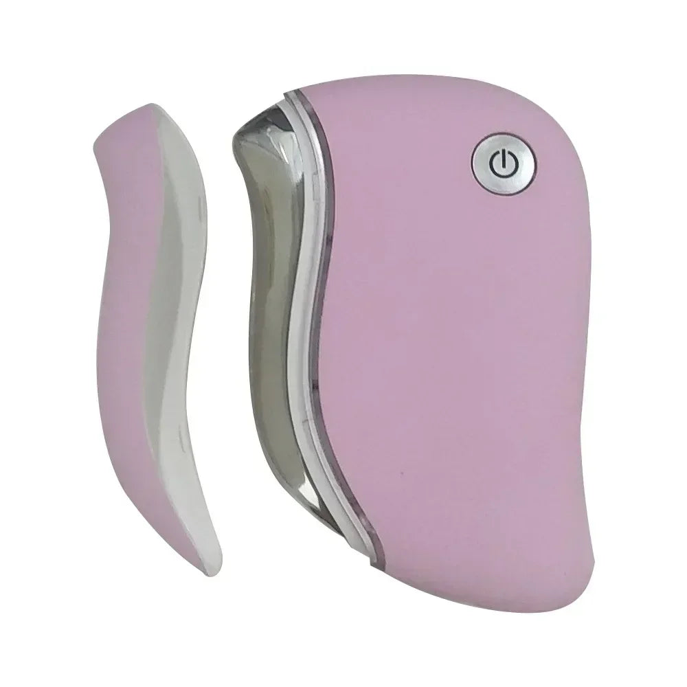 4 in 1 Electric Facial Scraping massager Heat Vibration Sculpting Tightening Tool Anti-Aging Wrinkles Eye Face Puffiness Relief