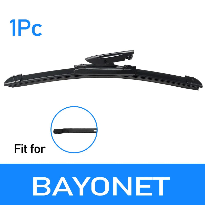 1Pc Universal Front Car Wiper Blades Durable Rubber Soft Frameless Bracketless Brushes Windshield Windscreen Window Accessories
