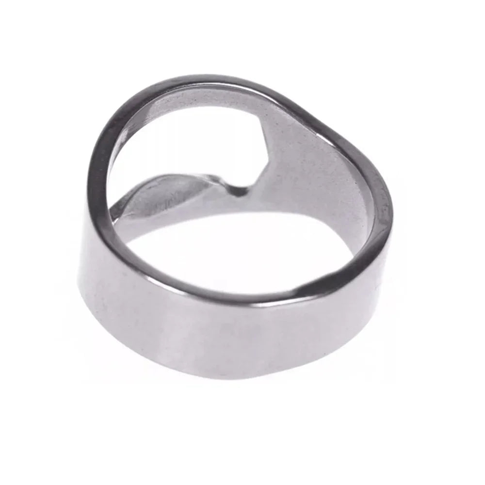 Mini Can Opener Stainless Steel Bottle Opener Ring-shape Bottle Beer Opening Remover Kitchen Gadgets Bar Finger Opener Tools