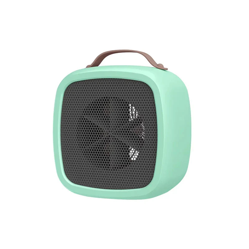 Portable Desktop Fan Heater 500W PTC Household Small Heater Mute Fast Heating with Handle Lightweight Warmer for Bedroom Office
