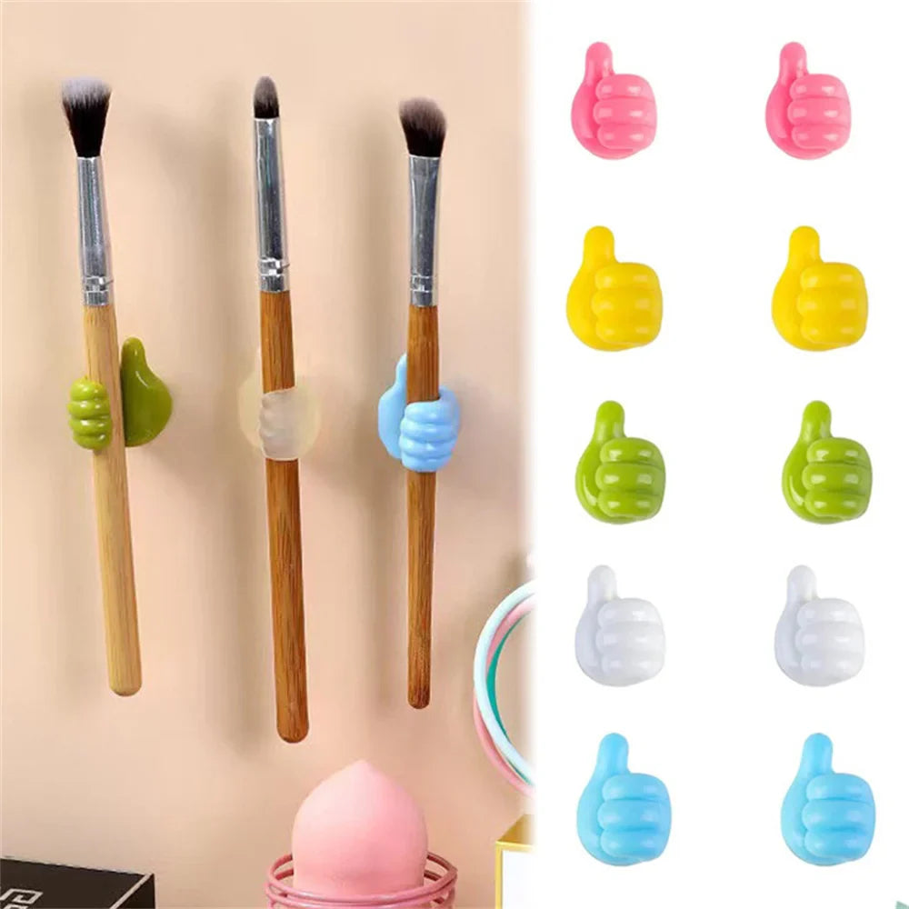 Hand-shaped Rubber Holder Glasses Cable Power Cord Charging Line Self Adhesive Mini Hook Storag Organizer Gadget Car Accessories