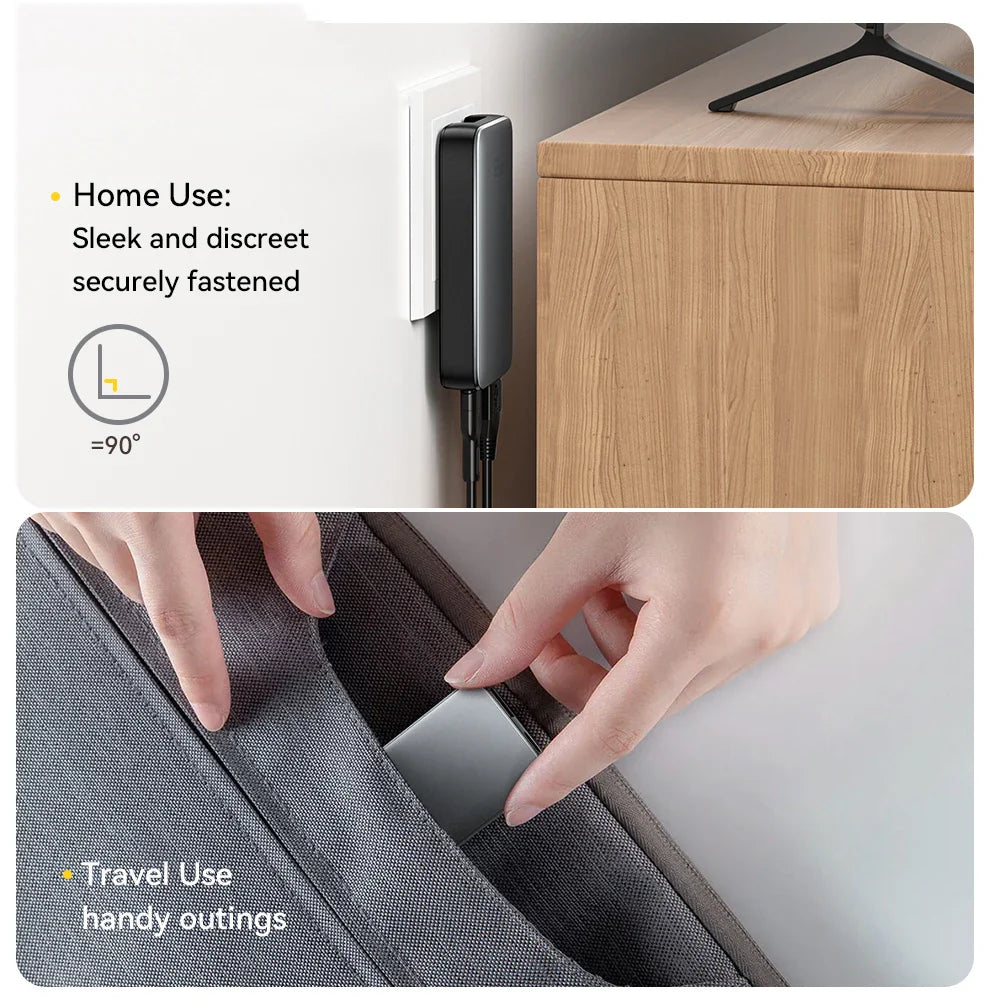 65W GaN Charger Ultra Thin Quick Charge 4.0 PD3.0 PPS Portable USB Type C Charger For Macbook Laptop For iPhone 16 15 14 13