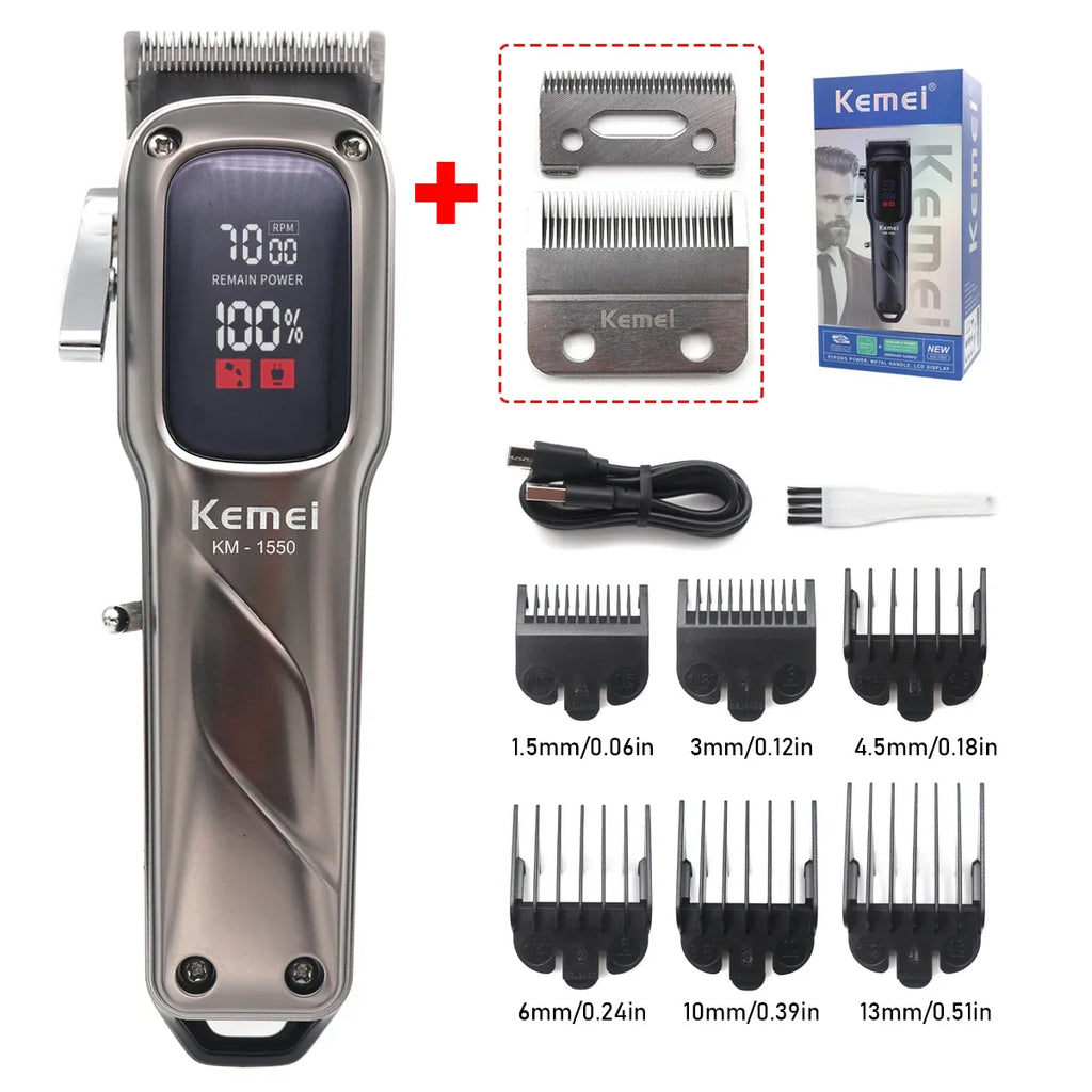 KEMEI Hair Clippers Km-1550 Km-2284 Design Hair Trimmer Professional Electric Carving Hair Salon Clipper for Commercial Clippers