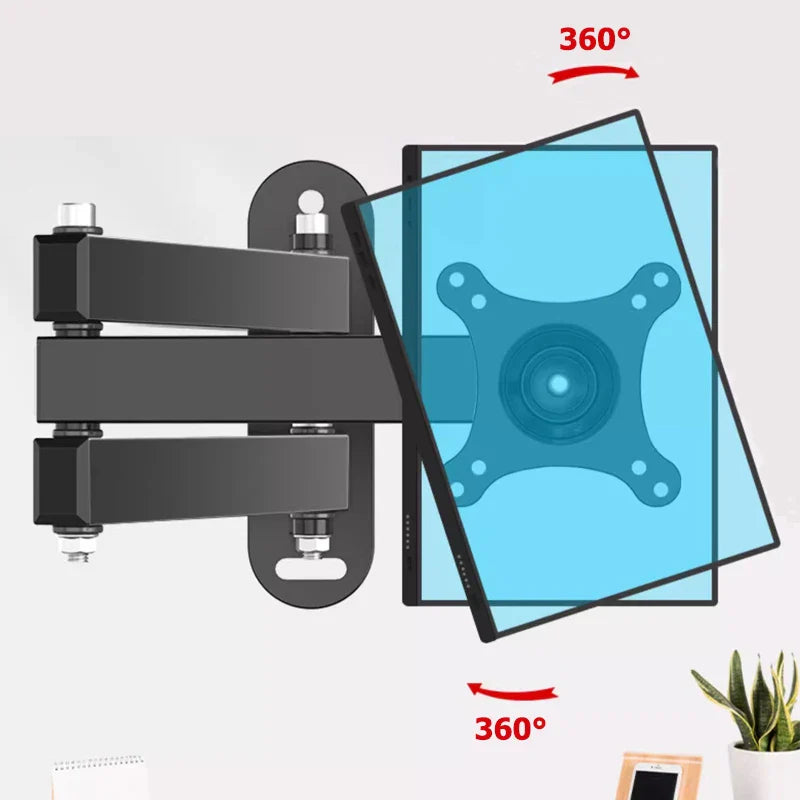 20° tiltable TV Wall Mount Bracket 360° Rotated Holder Universal TV Mount for 14 to 37 Inch Computer LCD LED Monitor Tablet PC