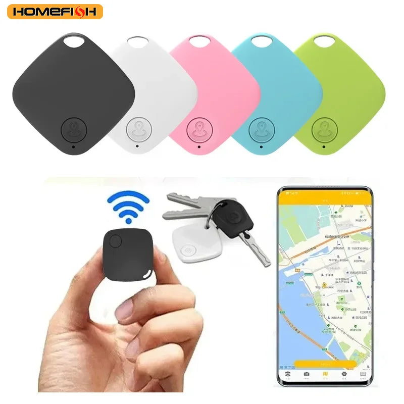 Mini Bluetooth 5.0 Tracker AntiLost Device Round Pet Kids Bag Wallet Tracking Smart Finder Locator
