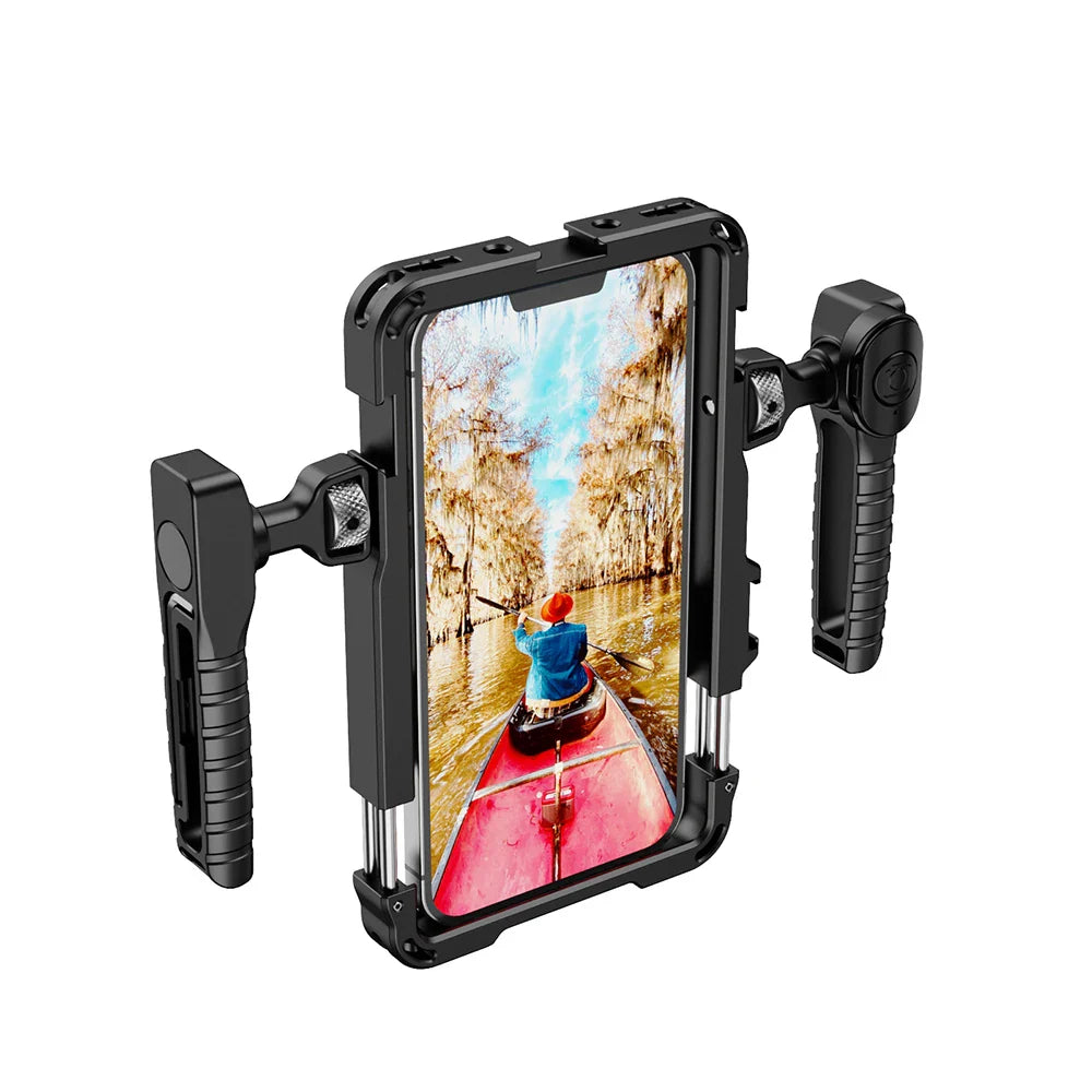 Smartphone Cage With Bluetooth for iPhone 16 15 14 13 X XR XS Max Mini/Pro/Pro Max Smartphone Handle Grip Phone Vlog Video