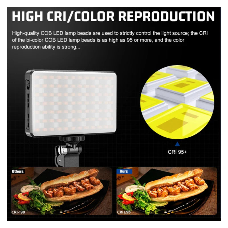ST120 RGB Full Color Video Light 2500-9000K Fill Light for Camera Smartphone Photography Video Live Streaming Tiktok YT