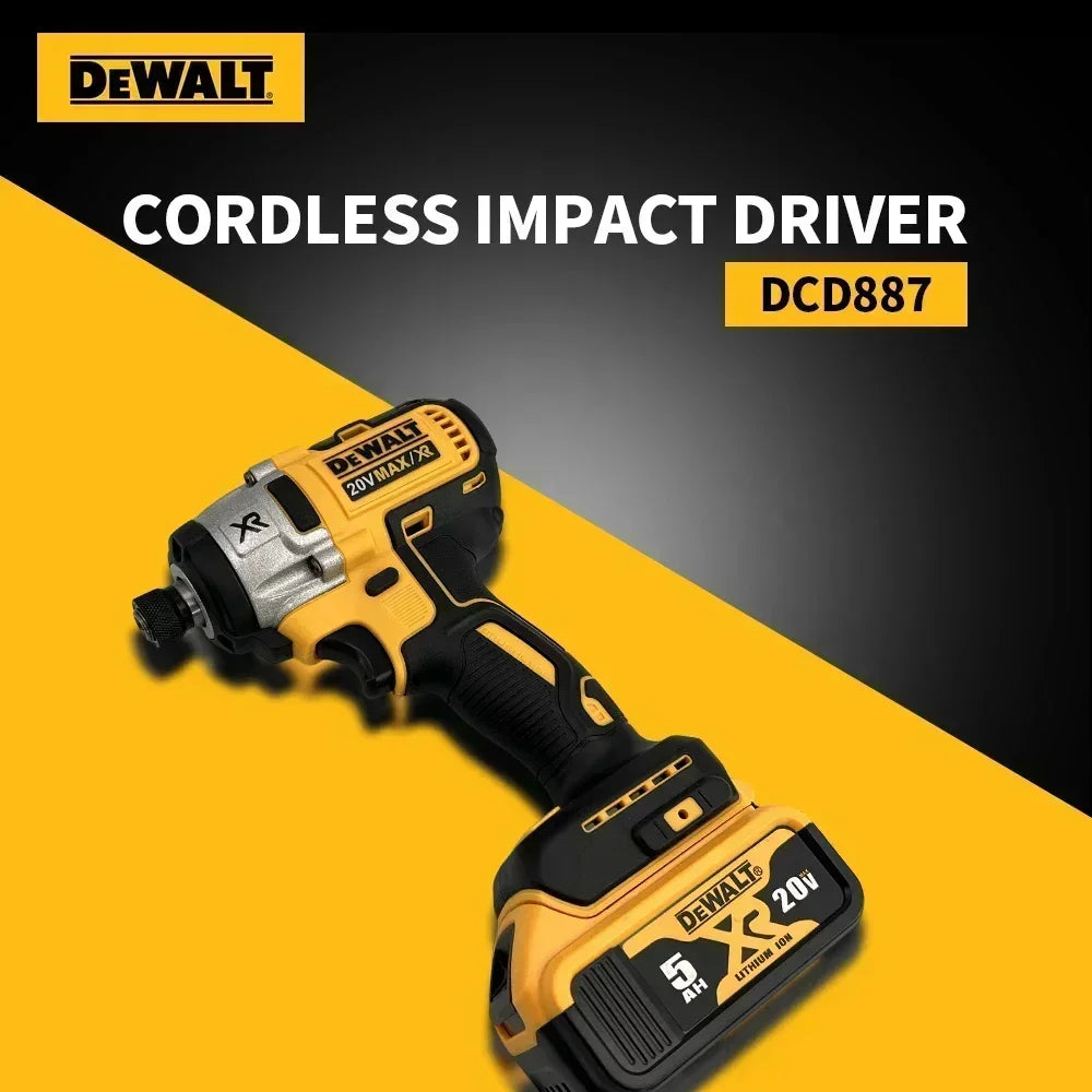 Dewalt DCD887 Electric Impact Driver Drill 20V Battery Speed Brushless motor  Electric Screwdriver For Power Tools
