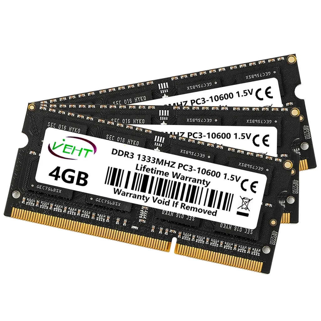 DDR3 DDR3L 2GB 4GB 8GB Laptop Memory Ram PC3 1.5V 8500 10600 12800 PC3L 1.35V 1066 1333 1600Mhz 204Pin Notebook Memories Ram