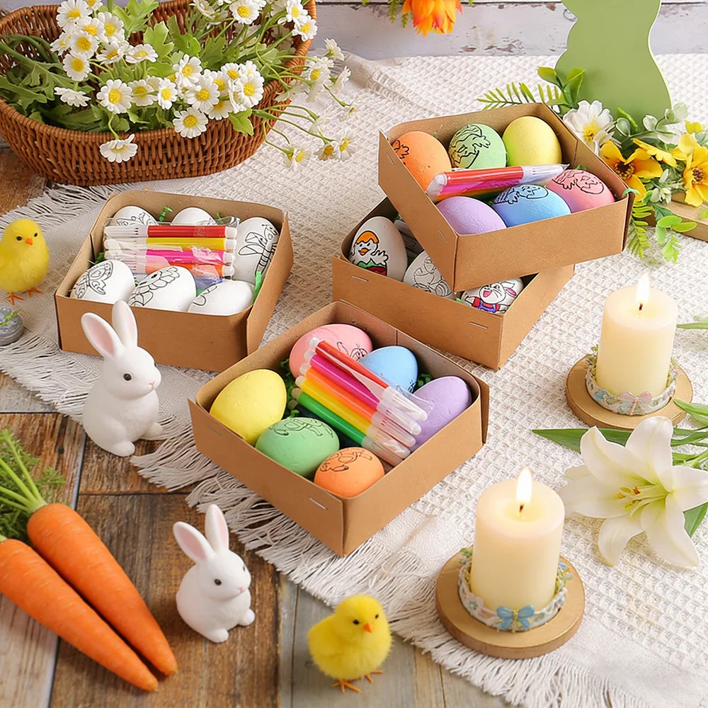 2026 DIY Hand-Painted Easter Eggs, Easter Home Décor, Creative Easter Gift for Easter Party